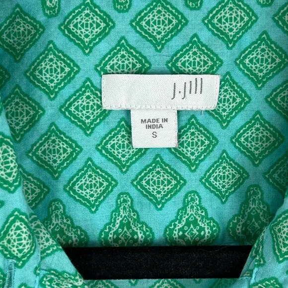 J Jill Sleeveless Tie Waist Button Down Cotton Top Small - Picture 8 of 8